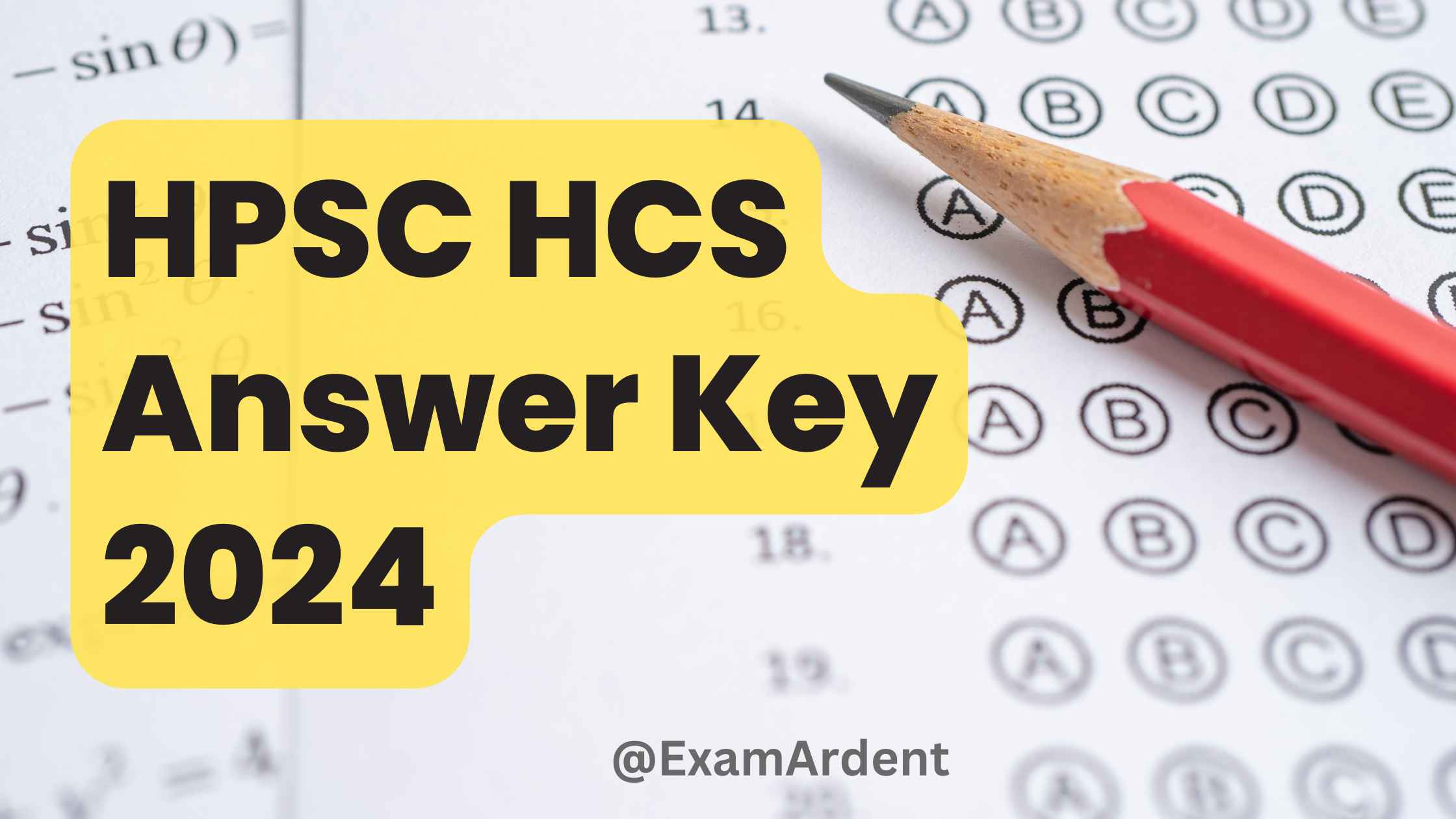 HPSC HCS 2024 Answer key, Download Prelims Answer Key PDF