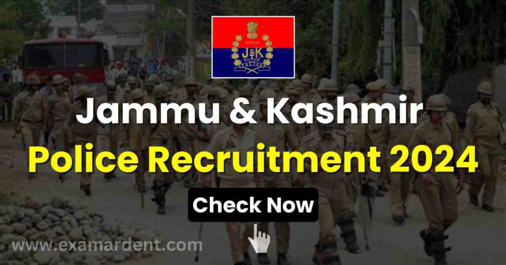 JK Police Constable Recruitment 2024